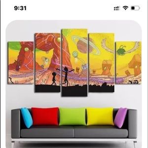 Rick and Morty 5 piece canvas set
